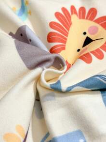 SHEIN 男婴舒适睡衣套装，花卉印花柔软针织圆领长袖上衣和松紧腰长裤 - 彩色 - 查看 6