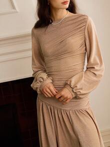 SHEIN Clasi Elegantes Partykleid mit Glitzer für Damen