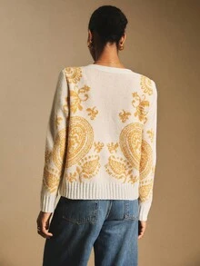 Poéselle Cardigan lavorato a maglia elegante, retrò e romantico, versatile e minimale, da donna - Bianco - Visualizzare 6