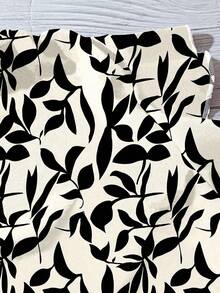 SHEIN LUNE Women's Apricot Leaf & Floral Print Casual Blouse, Suitable For Summer,Fall Clothes For Women Floral Print Blouses,Business Casual Woman Chic Blouses For Women - Multicolor - View 5