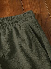 Manfinity NXTstreet Men's Casual Crinkle Waist Drawstring Shorts