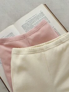 Blossori 2件套年轻女孩法式优雅蝴蝶结前开衩喇叭裤 - 彩色 - 查看 7