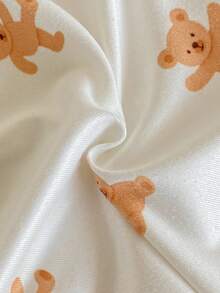 SHEIN 4pcs Newborn Baby Cute Bear Embroidery & All-Over Bear Print Long Sleeve Top And Pants Snug Fit Pajama Set Unisex Baby Clothes Baby Clothes Set Baby Bear Clothes Newborn Clothes Fall Winter