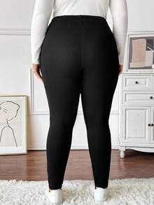 SHEIN 加大码孕妇裤，纯色，休闲，舒适，有弹性，修身