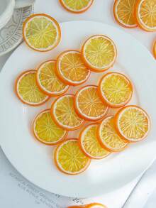 5/10/20 Stück künstliche Plastik Zitronenscheiben für Frühlingshochzeit, Muttertag, Valentinstag Vase für Zuhause, Esszimmer, Schlafzimmer Dekorationen, Fest, Geburtstags Party Accessoires, Outdoor Garten Dekorationen, Künstliche Pflanzen - Farbmischung - Übersicht 4