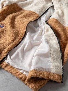 PAVTROS 男士休闲宽松拉链立领夹克男士羊毛夹克泰迪夹克拉链羊毛夹克男士拉链夹克羊毛夹克，秋冬 - 彩色 - 查看 7