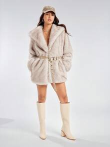 Solezae Giày bốt cao đến đầu gối mũi nhọn gót dày quyến rũ, gợi cảm dành cho nữ - trắng - Xem 4