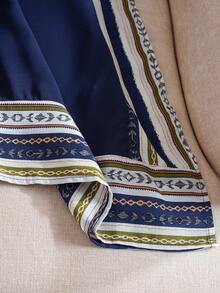 EMERY ROSE Plus Size Women's Striped Batwing Color-Blocking V-Neck Batwing Sleeve Summer Shirt