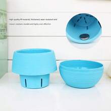 SHEIN 5/10/20 piezas Macetas mini para suculentas y plantas pequeñas, macetas intercambiables DIY con agujero de drenaje y depósito de agua, decoración de escritorio linda