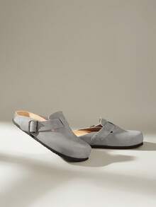 Solecia Women's Casual Comfortable Backless Slip-On Flat Sandals, Versatile For Daily Wear - Light Grey - View 6