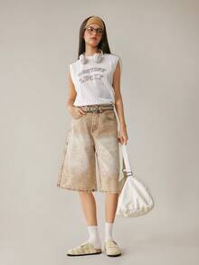 Solecia حذاء لوفر كاجوال مسطح للنساء بتصميم إبزيم مخطط - لون مشمشي - مشاهدة 11