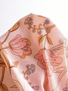 EMERY ROSE Blusa de manga corta con cuello en V para tallas grandes, de moda para vacaciones de verano estilo bohemio - Albaricoque - Ver 10