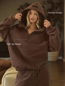 GLOWMODE 厚重羊毛超大连帽夹克，侧口袋，加厚保暖，冬季