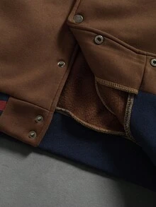 Manfinity EMRG 男士拼布棒球夹克