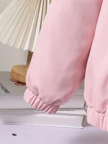 休闲保暖内衬长袖拉链女童外套，秋冬季款 - 彩色 - 查看 6