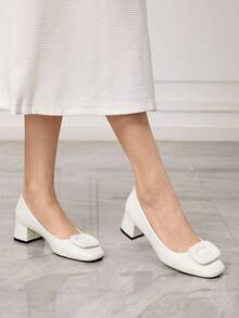 Sleekvia Women's Comfortable Versatile Chunky Heel Shoes