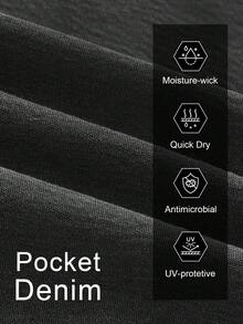 Flexra Chaquetas y abrigos de mujer de mezclilla para exteriores, para senderismo, protección solar, ligeros y de secado rápido - Negro - Ver 8
