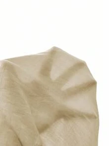 EMERY ROSE 女士纯色纽扣装饰休闲圆领吊带背心，夏季 - 杏色 - 查看 6