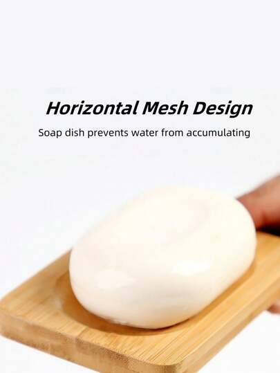 1PC/3Pcs Bamboo Material Hollow Anti-Slip Soap Dish,Suitable For Various Soap Placements Home Bathroom Decor
