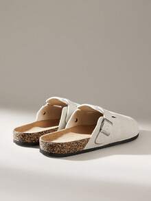 Solecia Zapatos de mula para hombre, nuevos zapatos vintage tipo slip-on, zapatos casuales holgados, mulas de punta cerrada con correa ajustable, acolchados para otoño/invierno o sin acolchar para todas las estaciones