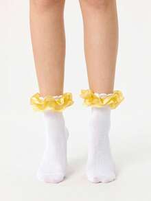 ROMWE Kawaii Women Crew Socks - White - View 4