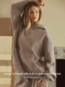 GLOWMODE 厚重羊毛超大连帽卫衣口袋厚保暖冬季