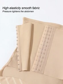 SHEIN 1 件女式高腰弹力收腹塑身裤 - 杏色 - 查看 6