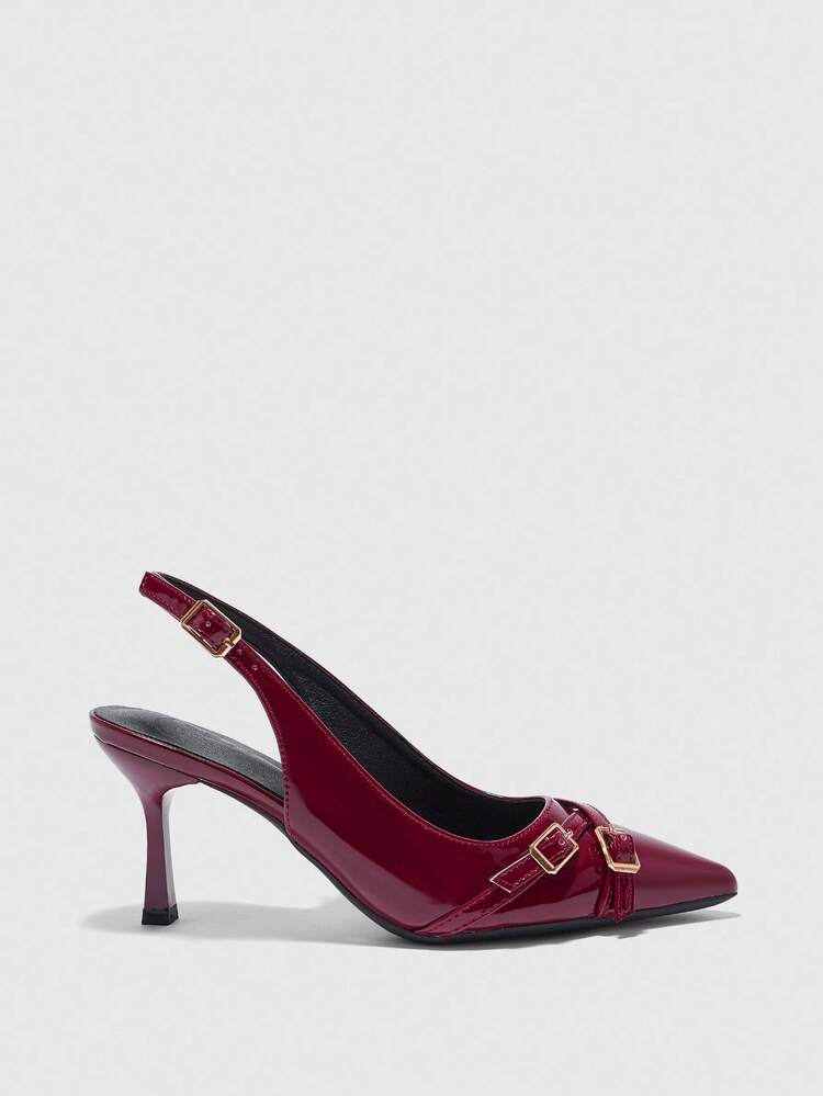 CUCCOO BIZCHIC Women's Pointed Toe High Heel Pumps, Sexy Stiletto Heels, Outdoor/Commute/Party/Wedding/Office Shoes, Wine Red For Christmas Spring Shoes