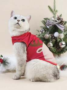 PETSIN 1 件圣诞驯鹿图案狗狗定位背心 - 彩色 - 查看 2