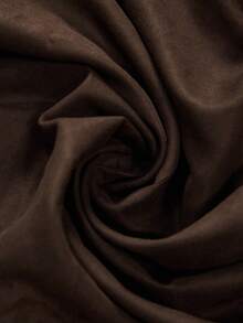 Manfinity Nomadique Men's Retro Solid Color Suede Casual Western Waistcoat, Rodeo Vintage Fleece