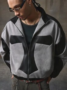 AXEPEAK Áo khoác nam tay dài dệt thoải mái hàng ngày, trẻ trung, mùa thu, mùa đông - Nhiều màu - Xem 3