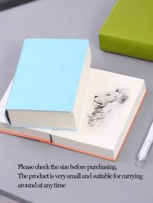 SHEIN 1 件 PU 皮革笔记本，720 页，厚度相当于 3 个普通笔记本，适合学生、素描、绘画、商务礼品、厚记事本、办公室会议记录，高品质纸张返校 - A6 - 查看 11