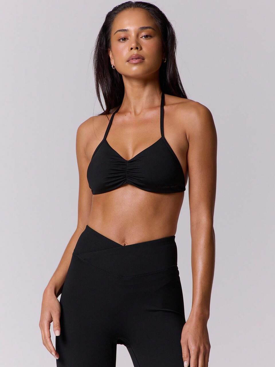 Active Seamless Halterneck S Bra And Leggings Set Casual Workout Gym Back To School Winter Summer