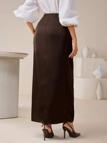 Veilorie Solid Color Casual Versatile Women Skirt