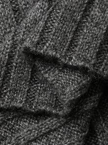 Livesso Women's Sexy Off Shoulder Ribbed Knit Sweater, Fitted Silhouette, Casual & Fashionable, Suitable For Autumn & Winter - Grey - View 8