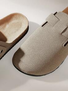 Solecia 男士复古穆勒鞋，休闲鞋，带可调节搭扣，春季款 - 沙色 - 查看 5