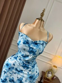 DreamSkyne Halloween Plus Size Dresses - Blue - View 3