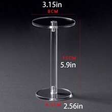 1个/3个装透明亚克力圆形展示架，适用于收藏品、化妆品、香水、珠宝、手表等。 - 彩色 - 查看 9