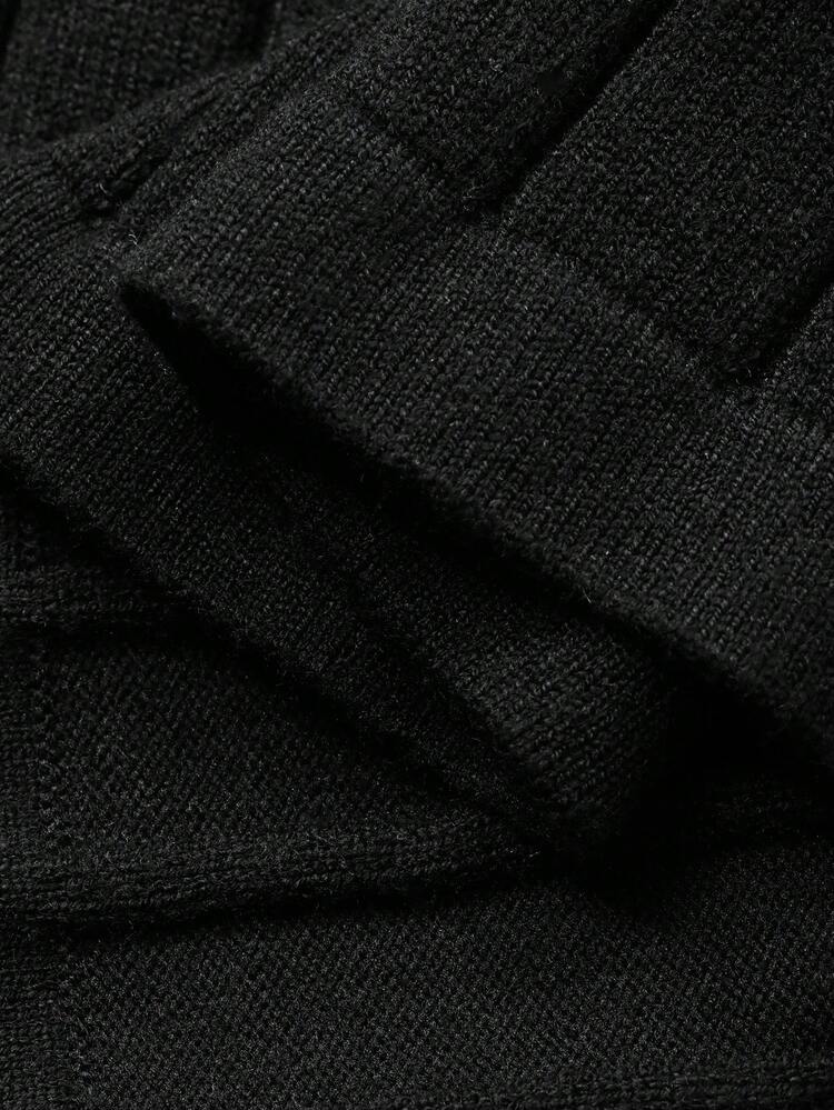 Women's Contrast Color Off Shoulder Tie Bow Fitted Long Elegant Dress, Sexy & Sweet For Autumn/Winter Sweater Dress