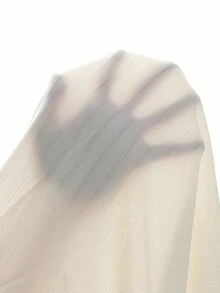 Manfinity Mode 男士休闲长袖衬衫，有领衬衫，商务休闲衬衫，纹理衬衫，奢华衬衫，优雅男士衬衫，秋季，男士商务休闲纯色纹理衬衫 - 常规版型，适合商务通勤、正式商务、休闲外出、日常聚会，非常适合秋季（分层/单独穿着），老钱风格 - 米色 - 查看 8
