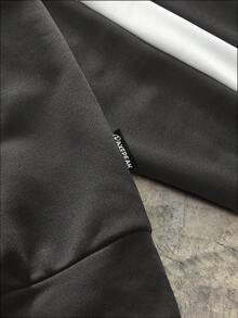 AXEPEAK 男式宽松圆领长袖套头衫，秋冬 - 灰色 - 查看 5