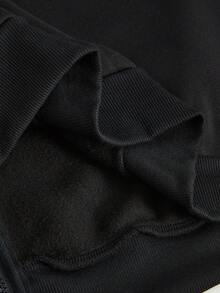 ROMWE Fairycore Sudadera con adornos de strass con estampado de tigre en bosque de bambú para tallas grandes