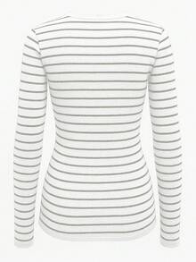 SHEIN Women's Casual Long Sleeve T-Shirt, Fashionable For Daily Wear, Autumn