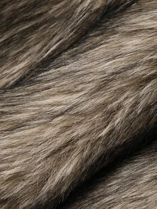 DAZY 女士高级仿皮草外套，冬季女式大衣 - 棕色 - 查看 11