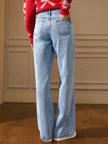 Écloséra High Waist Wide Leg Jeans - Light Wash - View 2