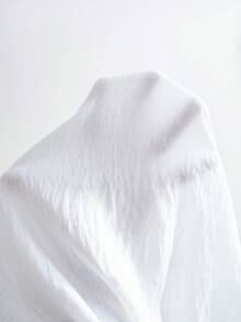 Rusticease Women's SPring White Textured Round Neck Single Breasted Decor Long Sleeve And Pants Plus Size Two Pieces Set - White - View 9