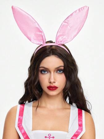 Kawaii 1pc Fashionable Cute Pink Rabbit Ear Headband