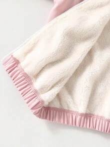 休闲保暖内衬长袖拉链女童外套，秋冬季款 - 彩色 - 查看 8