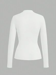 Ellevyn 3件套女士百搭长袖立领打底上衣套装 - 彩色 - 查看 5