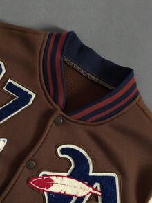 Manfinity EMRG 男士拼布棒球夹克